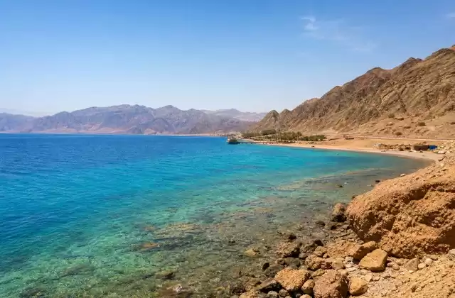 Depuis la baie d'Aqaba