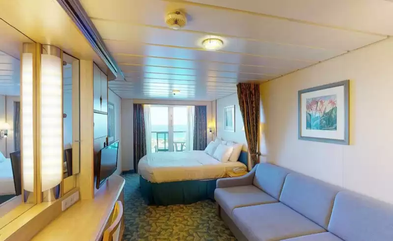 Cabine spacieuse avec vue sur la mer et balcon